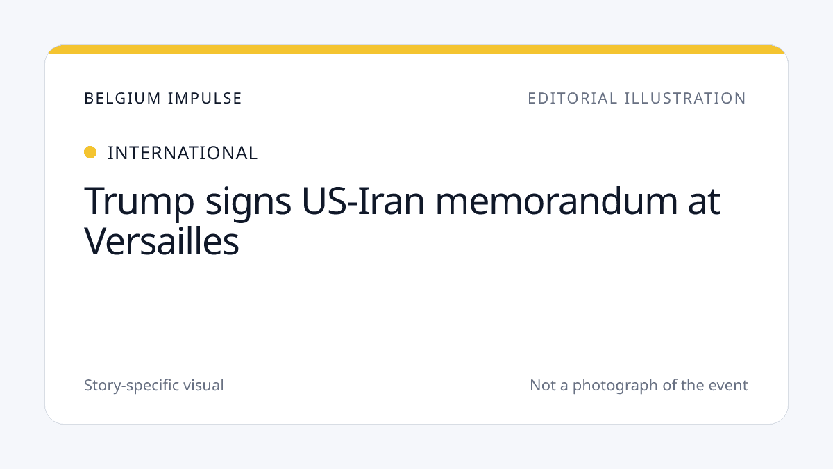 Trump signs US-Iran memorandum at Versailles